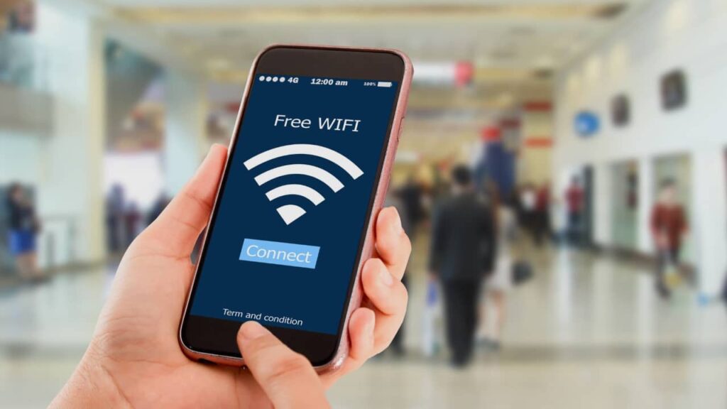 hotspot wifi gratuit dans un aéroport
