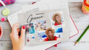 Envoi d’une carte postale personnalisée à un proche pendant un voyage