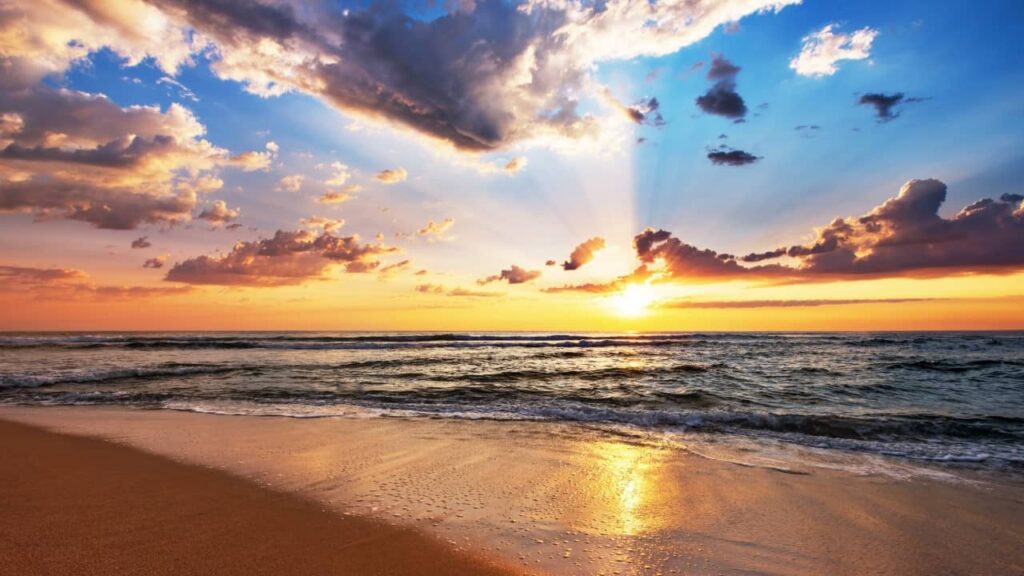 plage coucher de soleil Malaga