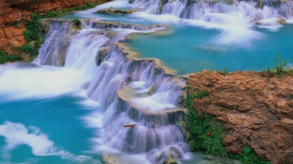 Cascadas de agua azul Mexique