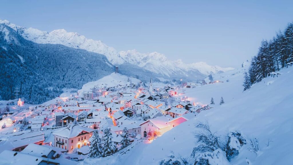 alpes en hiver