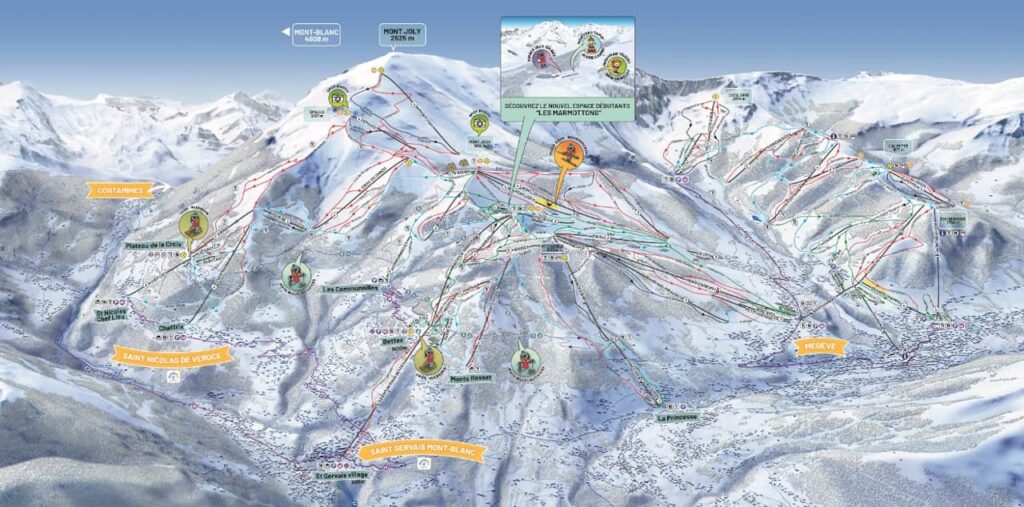 domaine skiable Saint Gervais Evasion Mont Blanc
