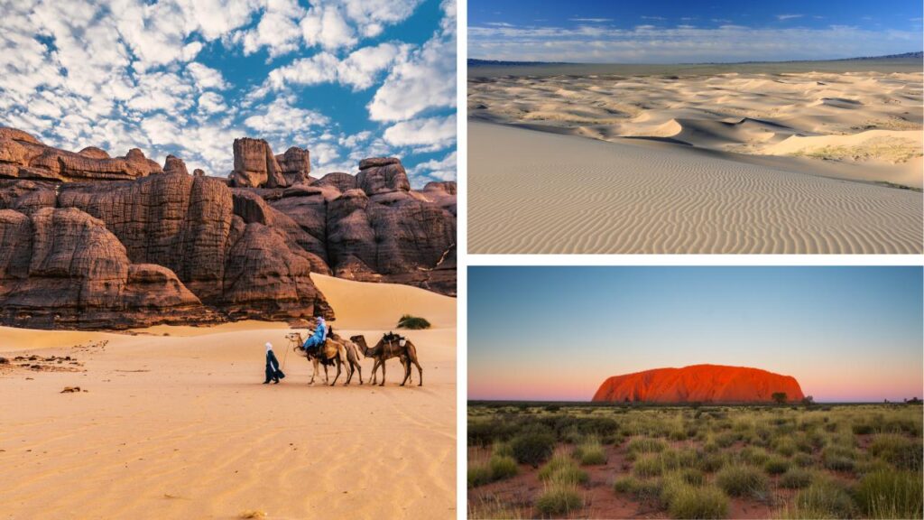 Deserts, algerie, australie, mongolie, chili