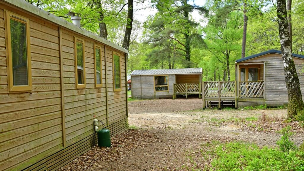 trois mobil hom camping nature