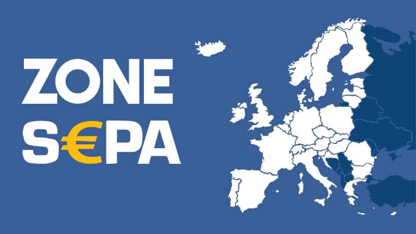 carte de la zone SEPA