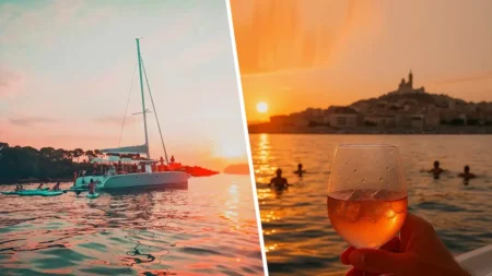 Soirée en bateau pour le coucher de soleil à Marseille : entre Vieux-Port et calanques Soirée en bateau pour le coucher de soleil à Marseille : entre Vieux-Port et calanques