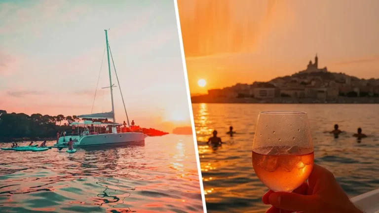 Soirée en bateau pour le coucher de soleil à Marseille : entre Vieux-Port et calanques Soirée en bateau pour le coucher de soleil à Marseille : entre Vieux-Port et calanques